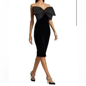 Badgley Mischka | Dresses | Badgley Mischka Black Kneelength Pencil Dress |  Poshmark